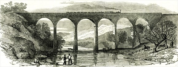 Lowther Viaduct, U.K., 1846, Opening of the Lancaster and Carlisle Railway in December