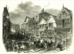 Chester, U.K., 1846, Horthgate street. The Cup day