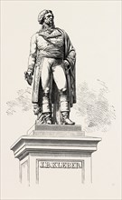 Statue of general Kleber, Strassbourg.  Egypt, engraving 1879