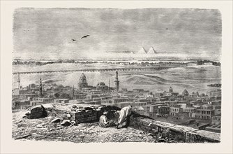 SCENE OF THE MAMELUKE'S LEAP,  Egypt, engraving 1879