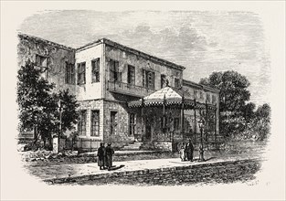 Shephard's hotel.  Egypt, engraving 1879
