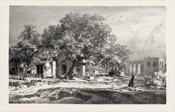 OLD AQUEDUCT.  Egypt, engraving 1879