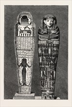 MUMMY CASE.  Egypt, engraving 1879