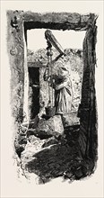 WELL OF A HOUSE.  Egypt, engraving 1879