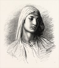 CAIRENE MAIDEN.  Egypt, engraving 1879