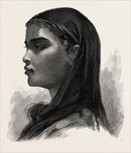 AISHA'S YOUNGER SISTER.  Egypt, engraving 1879