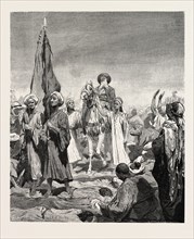 THE DAWSAH, OR  TREADING.  Egypt, engraving 1879