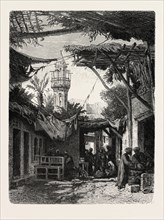 SUBURB AT THE BAB-EN-NASR.  Egypt, engraving 1879