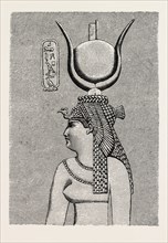 CLEOPATRA, FROM AN EGYPTIAN REPRESENTATION. Egypt, engraving 1879
