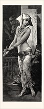 ANCIENT EGYPTIAN DANCING GIRL. Egypt, engraving 1879