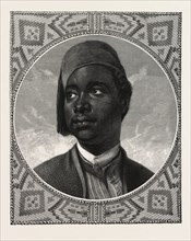 NUBIAN OFFICIAL. NUBIAN OFFICIAL, Egypt, engraving 1879
