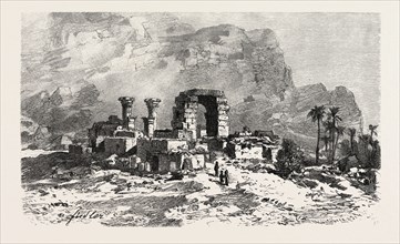 THE ISLAND OF BIGEH. Egypt, engraving 1879