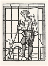 The Pedlar and his Dog, from a window in Lambeth Church, London, UK