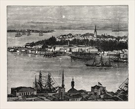 VIEW OF SERAGLIO POINT, CONSTANTINOPLE, ISTANBUL, TURKEY