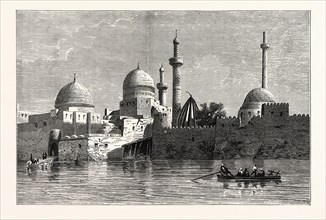 VIEW OF MOSUL (FROM THE TIGRIS). Baghdad, the capital of Iraq, stands on the banks of the Tigris.