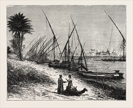 VIEW OF BOULAK, ON THE NILE, Egypt.