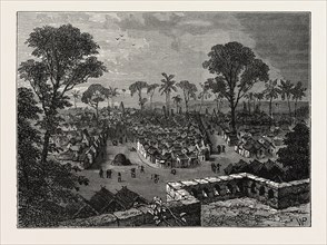 VIEW OF COOMASSIE, THE CAPITAL OF ASHANTI. Ashanti Empire, a pre-colonial West African state in