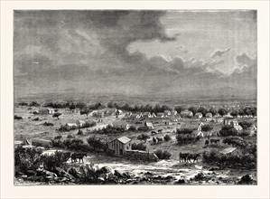 VIEW OF BARKLY, OR KLIPDRIFT, A TOWN IN GRIQUALAND WEST. Griqualand West is an area of central