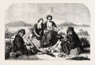 Graziella, painting by Mr. Rudolph Lehman. engraving 1855