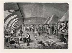 Manufacture of instruments. Establishment of M. Gautrot. Workshop welders and pavillonneurs.