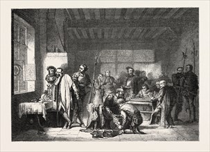 A quarter of an hour Rabelais, painting by Mr Vetter. engraving 1855
