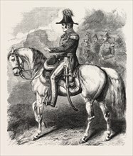 General Simpson, commander of the British army before Sebastopol. The Crimean War, 1855, Engraving