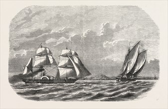 Hunting and taking the Menschikoff the Russian vessel, by the steam sloop Cocyle in the White Sea