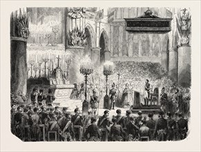 Te Deum sung in the church of the Notre-Dame, in thanksgiving for the capture of Sevastopol, 1855.