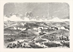 Battle of the Bridge of Traktir on the Tchernaya. According to official documents. 1855. Engraving