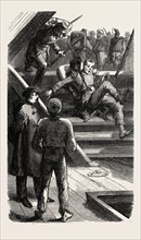 A conscript on the vessel. engraving 1855