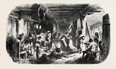A festival, Honduras, 1855. Engraving