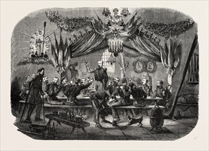 Celebrating the Feast of St. Barbara, Vincennes, 1855. Engraving