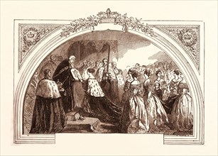 CORONATION OF QUEEN VICTORIA IN WESTMINSTER ABBEY, JUNE 28, 1838, LONDON, UK, britain, british,