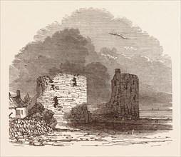 REMAINS OF FLINT CASTLE, located in Flint, Flintshire, UK, britain, british, europe, united