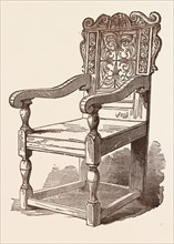 SIR MARTIN FROBISHER'S CHAIR, PRESENTED TO THE GEOGRAPHICAL SOCIETY, NOVEMBER 14, 1853. Sir Martin