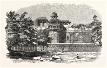PORTION OF THE FORT AT AGRA, INDIA