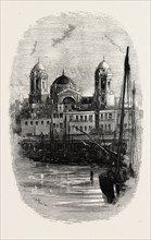 Cathedral of Cadiz, from the Harbour, Spain