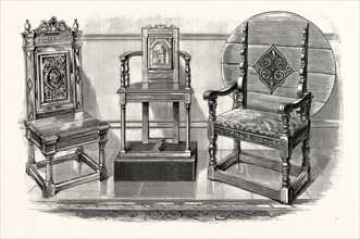 ANNE BOLEYN'S CHAIR; SHAKESPEARE'S CHAIR; THEODORE HOOK'S CHAIR, UK, britain, british, europe,