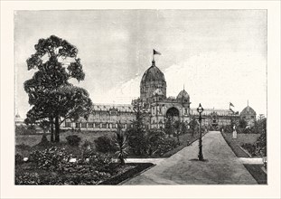 The Exhibition Buildings from the Gardens.