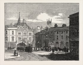 MARKETPLACE, HUDDERSFIELD, UK, 1883