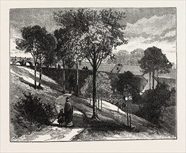 TERRACES IN BEAUMONT PARK, HUDDERSFIELD, UK, 1883