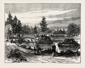 ORNAMENTAL WATER, BEAUMONT PARK, HUDDERSFIELD, UK, 1883