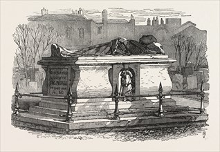 OLD TOMBS IN BUNHILL FIELDS CEMETERY: JOHN BUNYAN'S TOMB, 1869