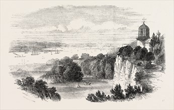 THE LONDON, TILBURY, AND SOUTHEND RAILWAY. THE PURFLEET STATION, UK, 1856