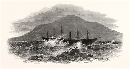 THE "GREAT BRITAIN" STEAMSHIP AS SEEN FROM FROM THE COAST GUARD STATION, 1846