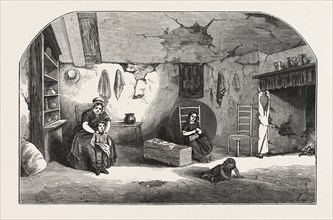 THE PEASANTRY OF DORSETSHIRE: INTERIOR OF A DORSETSHIRE LABOURER'S COTTAGE, 1846