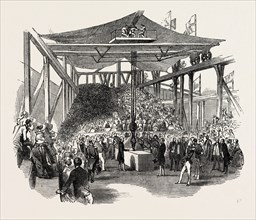 THE EARL OF AUCKLAND, (FIRST LORD OF THE ADMIRALTY,) LAYING THE FOUNDATION STONE OF THE NEW
