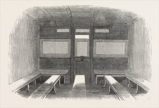 INTERIOR OF COMPARTMENT OF SECOND-CLASS CARRIAGE, 1847