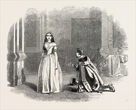 SCENE FROM THE NEW PLAY OF "SAVILE OF HAYSTED," AT SADLER'S WELLS THEATRE, 1847