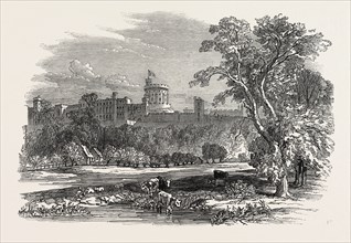 RETURN OF THE COURT TO WINDSOR CASTLE: WINDSOR CASTLE, THE NORTH WEST VIEW, UK, 1847